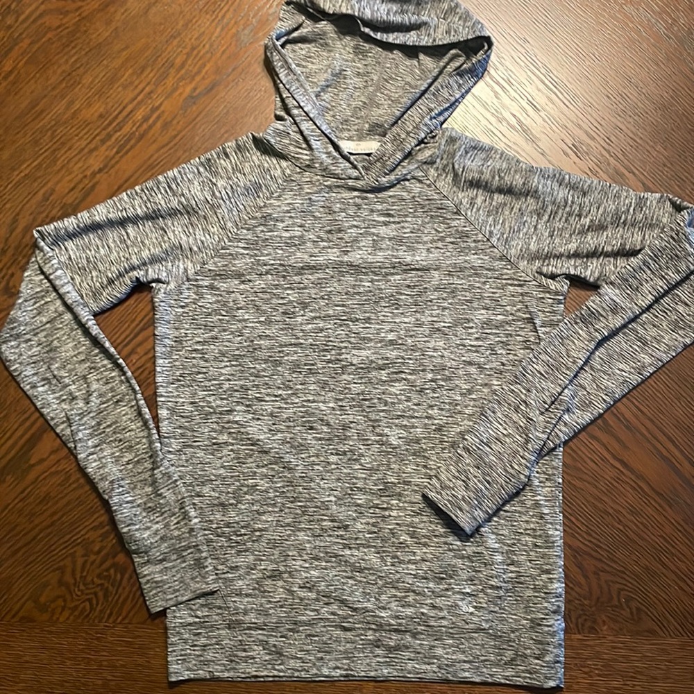 Outdoor Voices Heather Grey Soft Hooded Pullover Small  Made in USA